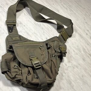 Khaki Tactical Messenger Bag